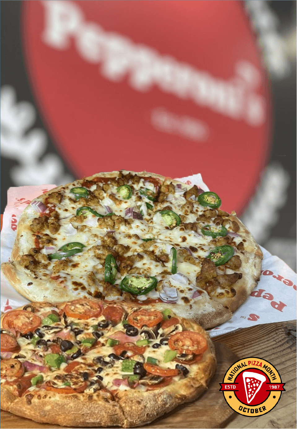 Pizza Month is the time to PickUp Pepperoni’s!!! Buy One Large, Get One Large 50 OFF