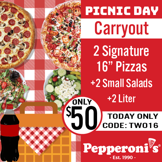 It's picnic day! Carryout at Pepperoni's with a special offer that will make your day even